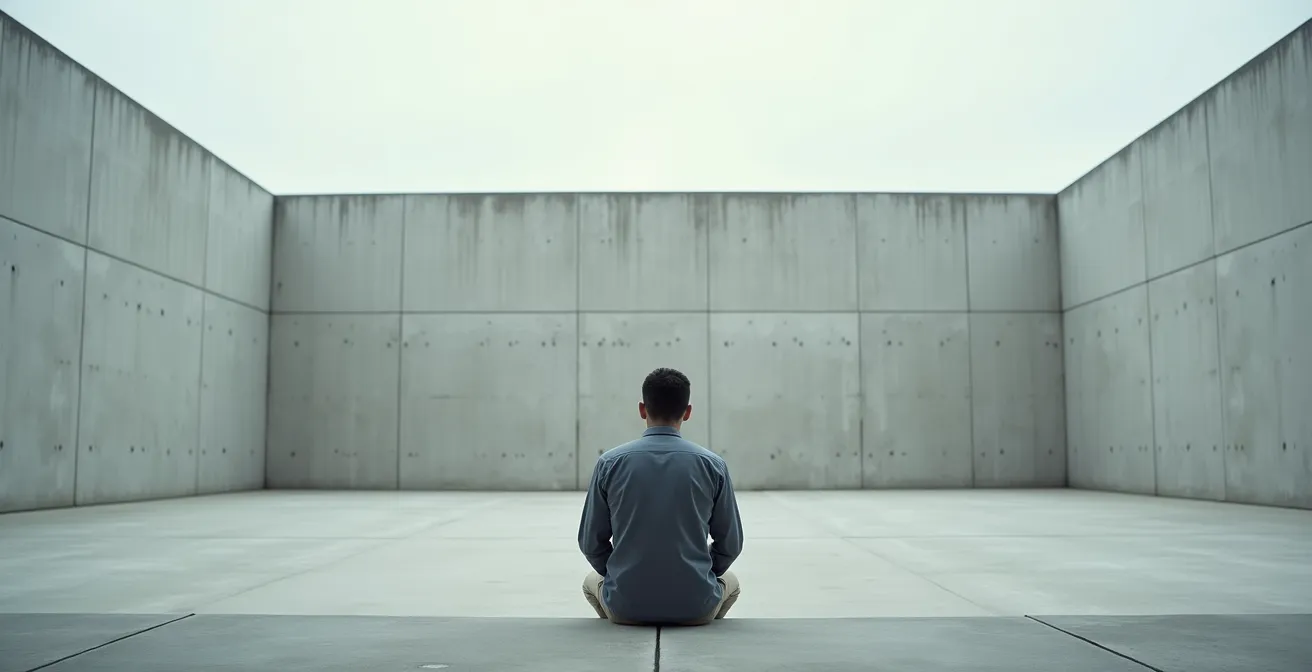 Abstract representation of emotional burden accumulating over time